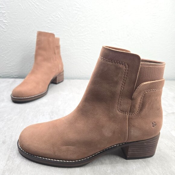 Lucky Brand Shoes - Lucky Brand Western Ankle Booties Size 7.5 Chestnut Brown Leather Low Heel Boots
